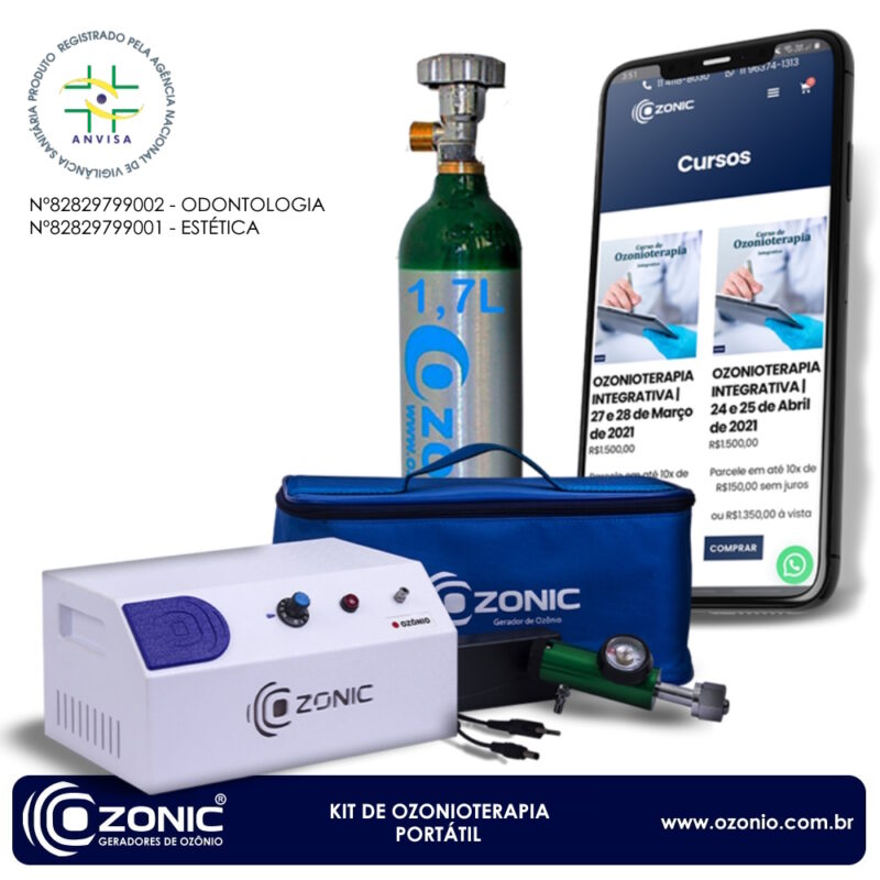 KIT Gerador de Ozônio Portátil para Veterinária com acessórios Ozonic