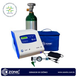 KIT Gerador de Ozônio Digital para Ozonioterapia com vácuo Ozonic + cilindro 2L