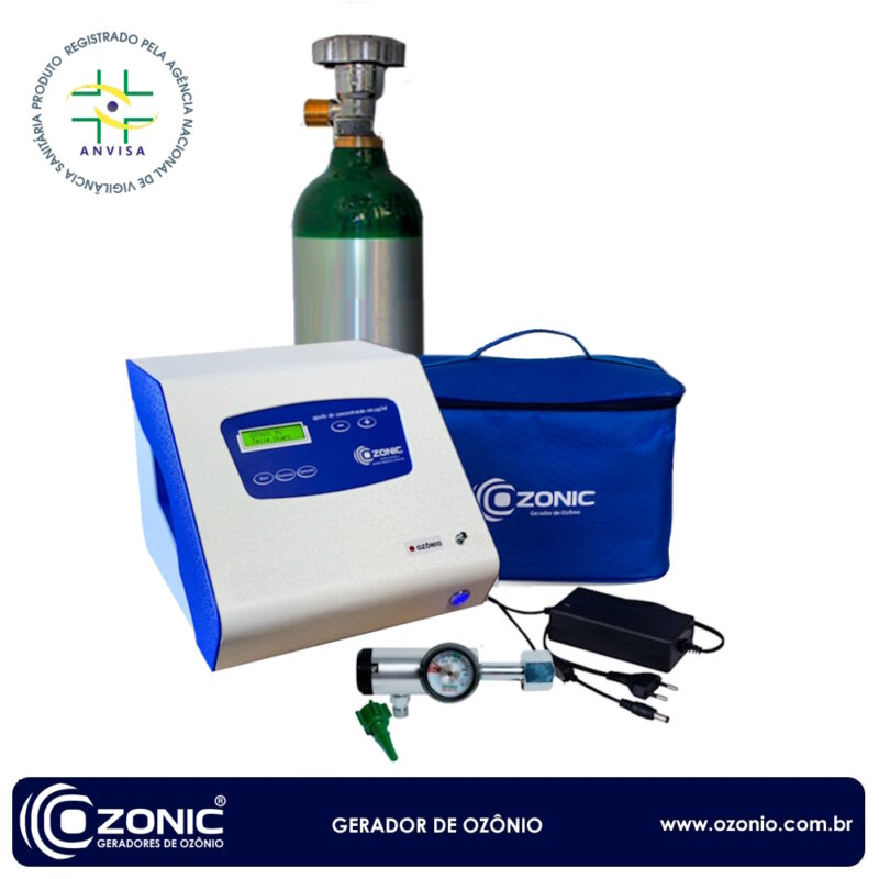 KIT Gerador de Ozônio Digital para Veterinária Ozonic + cilindro 2L